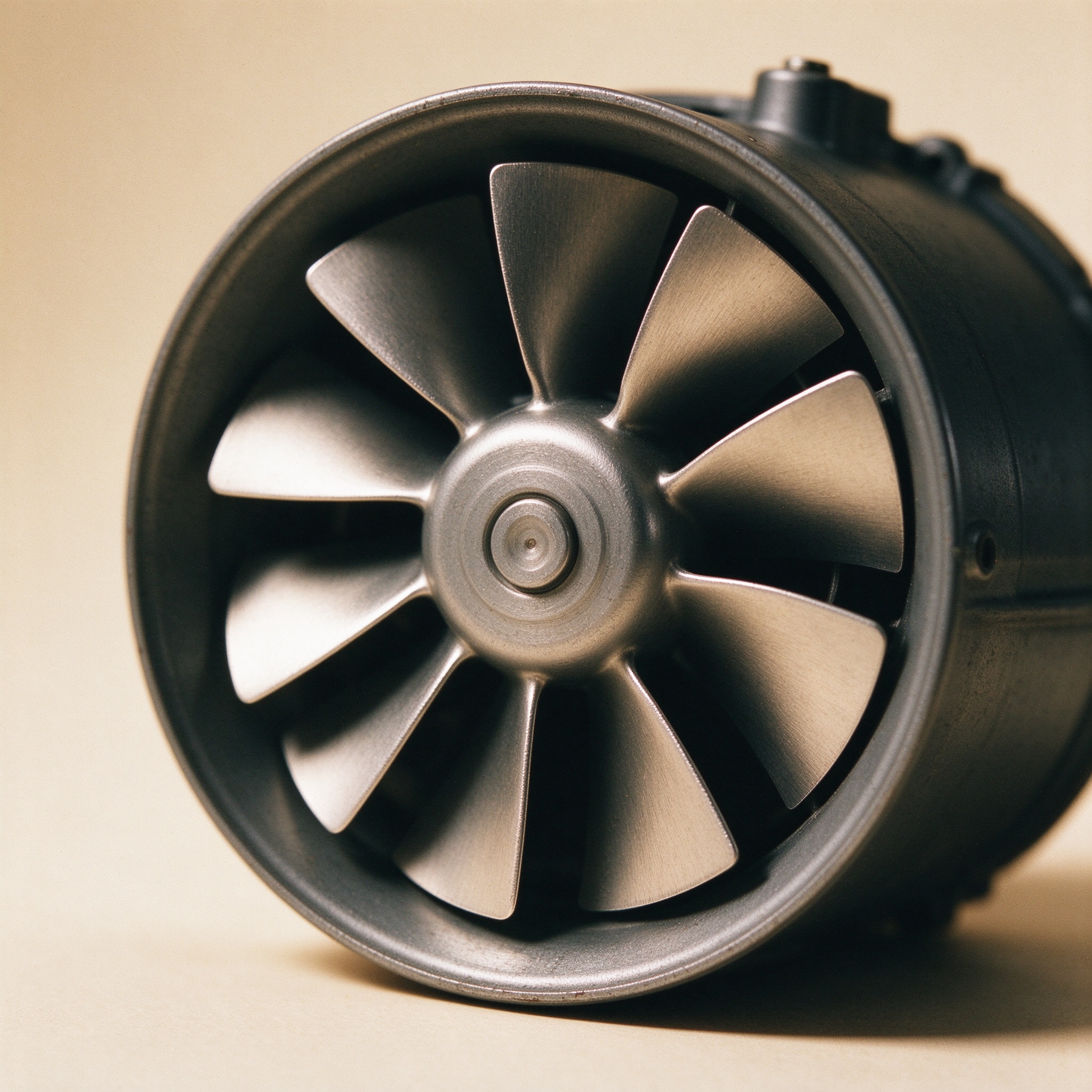 Blower fan blades macro detail